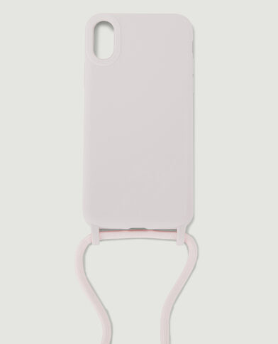 Coque iPhone avec bandoulière rose - Pimkie