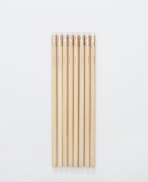 Lot de 8 crayons de bois beige - Pimkie