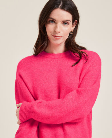 Pull maille col rond rose - Pimkie