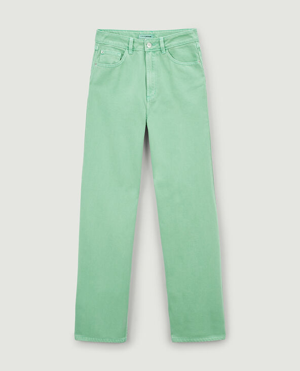 Jean droit taille haute couleur vert olive - Pimkie