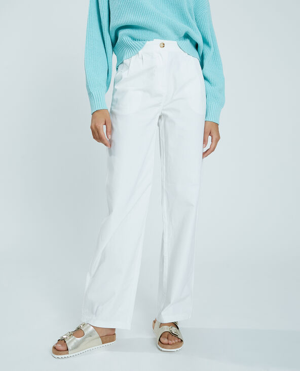 Pantalon shop toile blanc