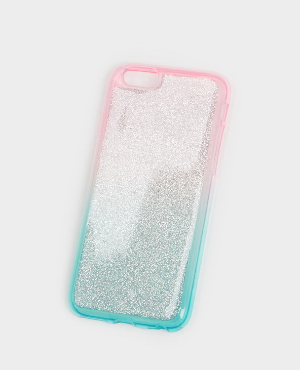 Coque compatible iPhone glitter bleu - Pimkie