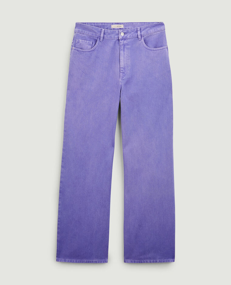 Jean wide leg couleur violet - Pimkie