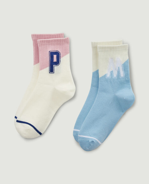 Lot de 2 paires de chaussettes bleu - Pimkie