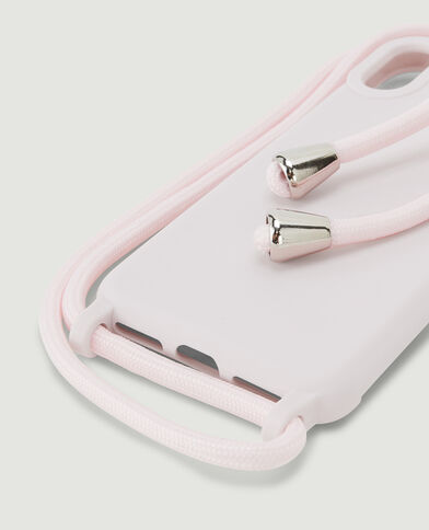Coque iPhone avec bandoulière rose - Pimkie