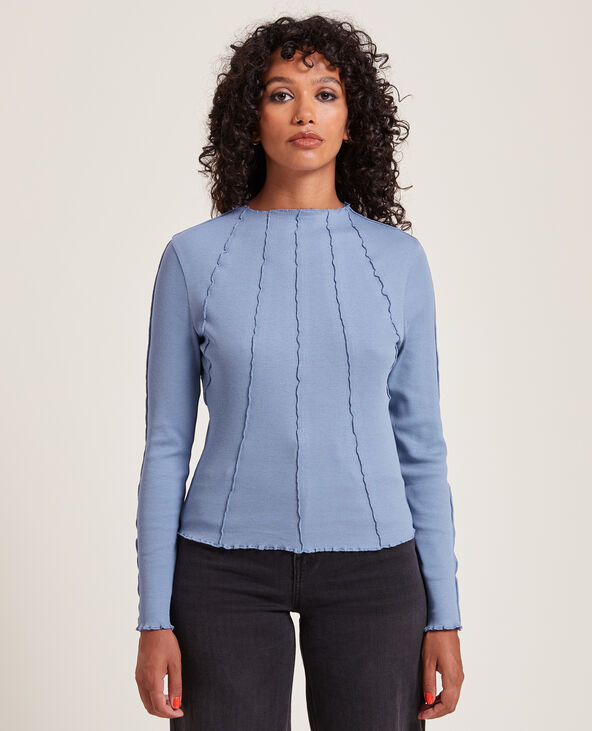 Top coutures apparentes bleu foncé - Pimkie