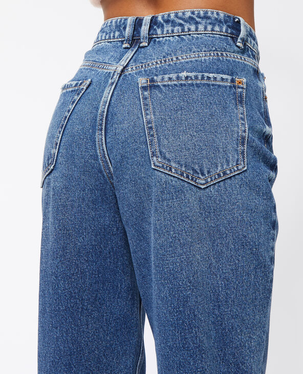 Jean mom taille haute bleu marine - Pimkie