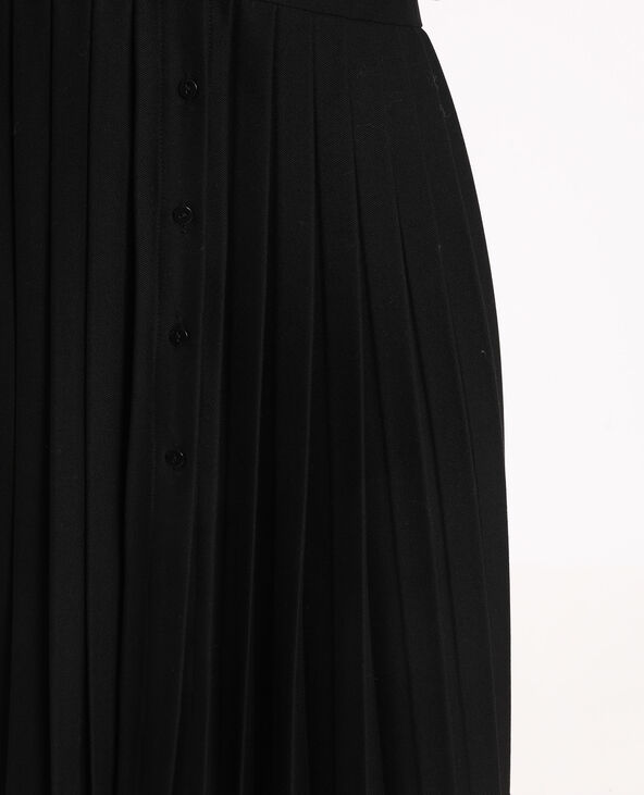 Robe chemise plissée noir - Pimkie