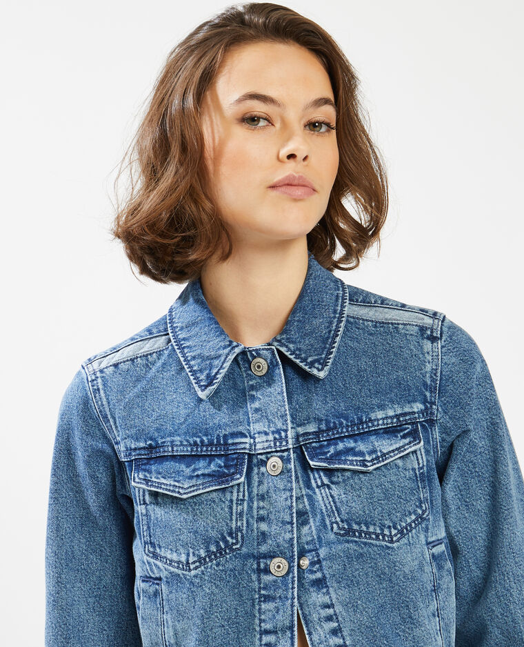 Veste courte en jean bleu - Pimkie