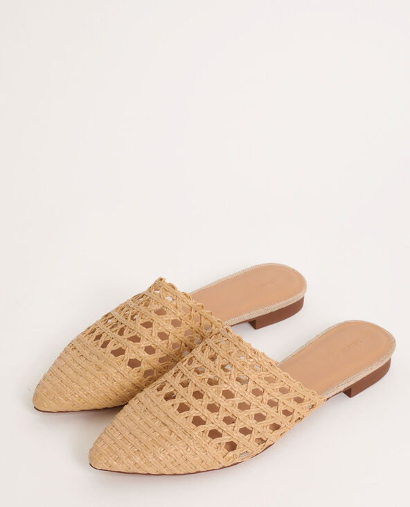 Sandales plates en rafia beige - Pimkie