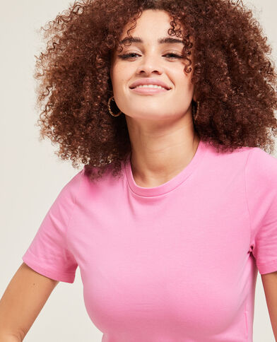 T-shirt cropped rose - Pimkie