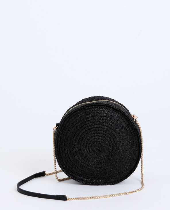 Sac rond en paille store zara