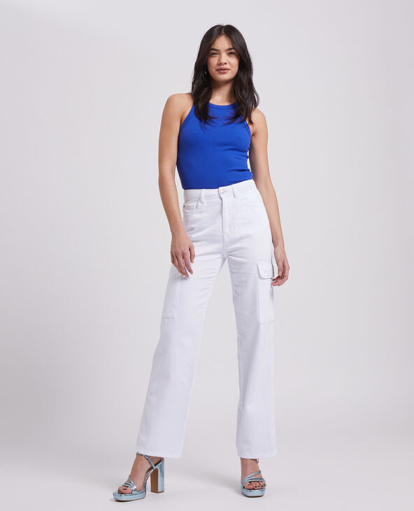 Jean cargo droit blanc - Pimkie