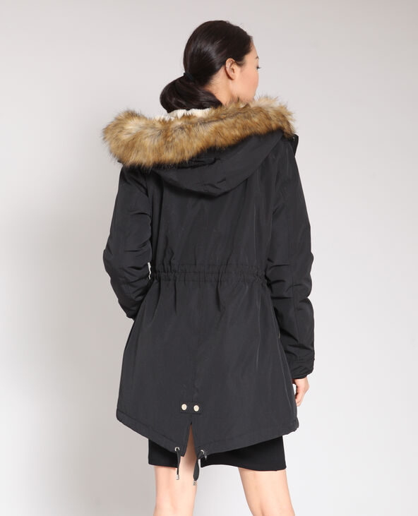 Fourrure hotsell noir longue