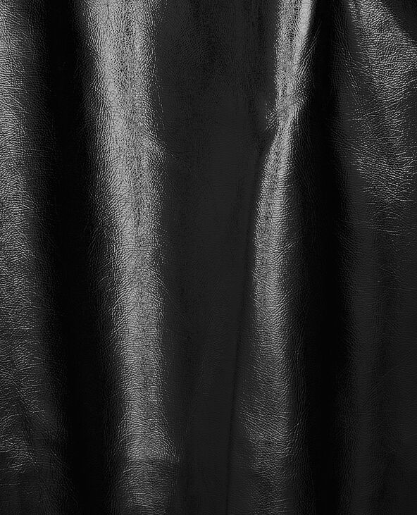 Robe courte trapèze en vinyle noir - Pimkie