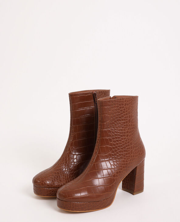 Boots plateforme marron - Pimkie
