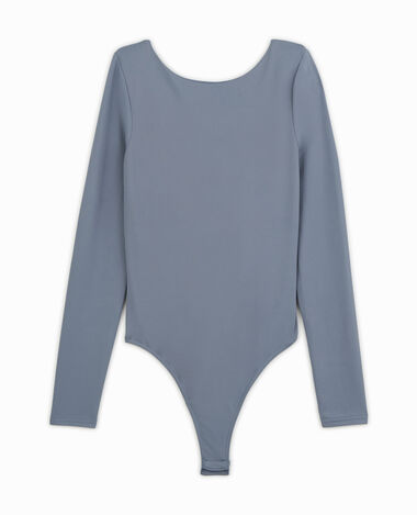 Body manches longues dos décolleté bleu - Pimkie