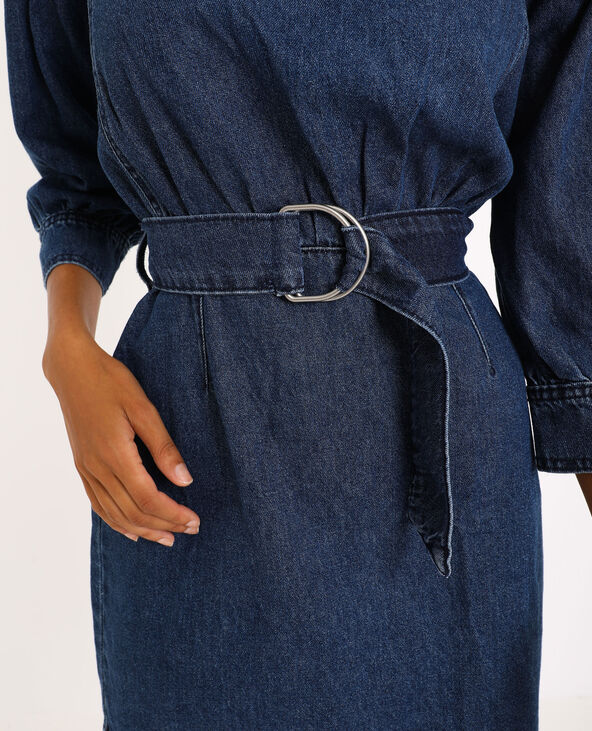 Robe en jean avec ceinture bleu - Pimkie