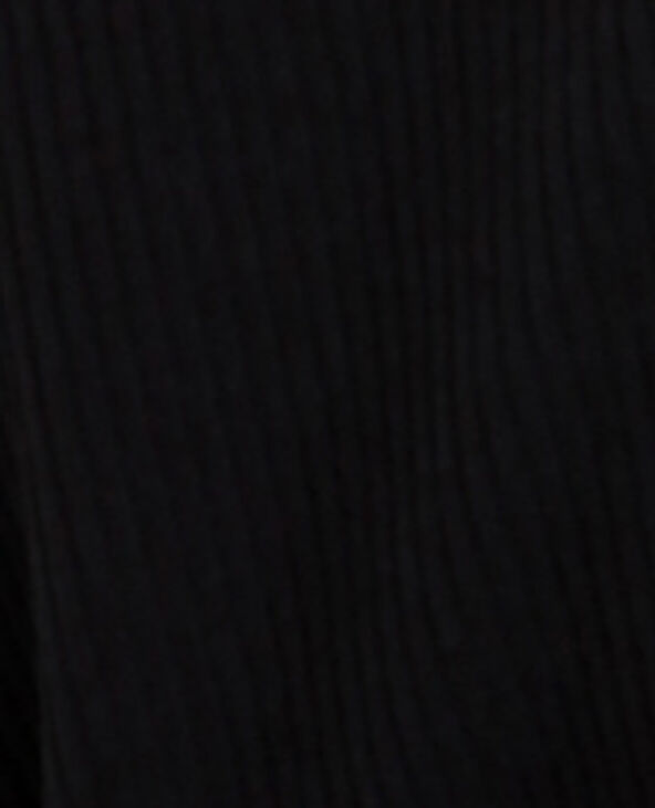 T-shirt côtelé noir - Pimkie