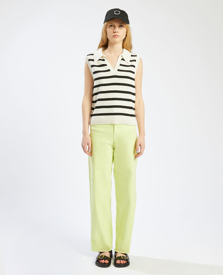 Pull sans manches avec col blanc - Pimkie