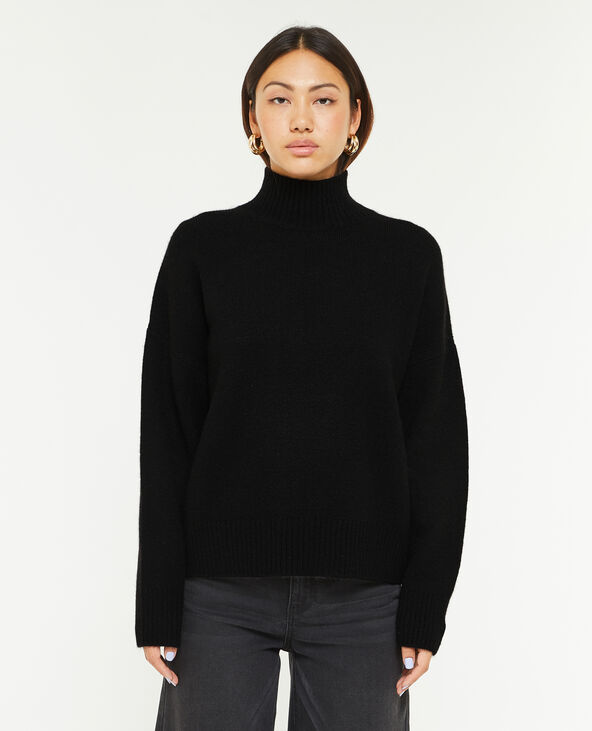 Pull oversize col montant noir - Pimkie