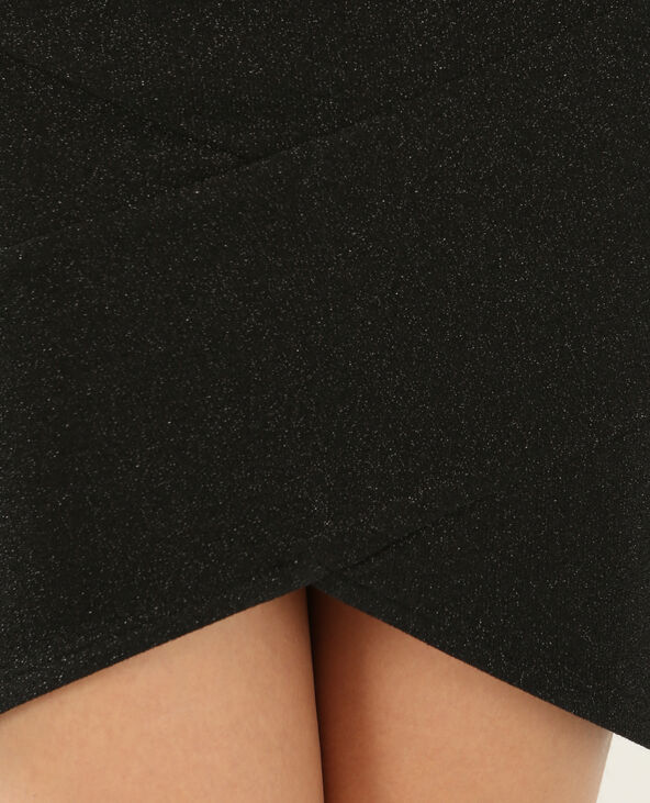 Mini jupe en lurex noir - Pimkie