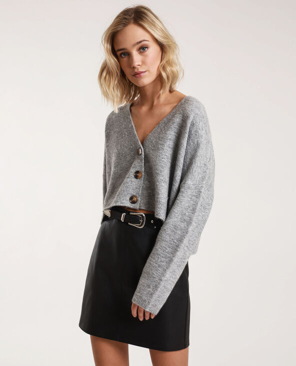 Gilet court gris online