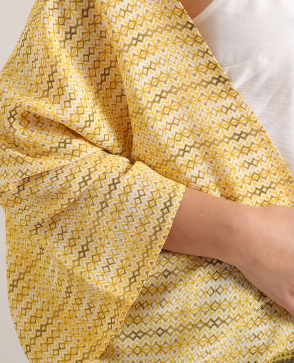 Kimono imprimé jaune ocre - Pimkie