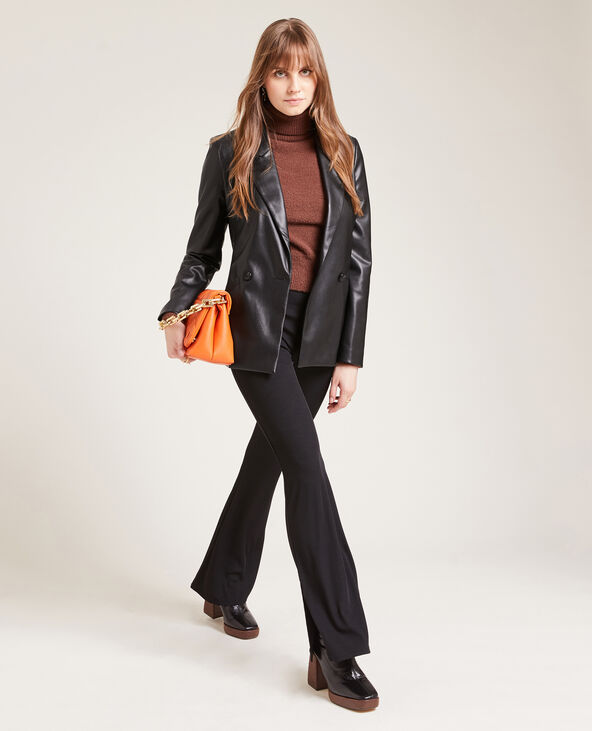Veste blazer en simili cuir