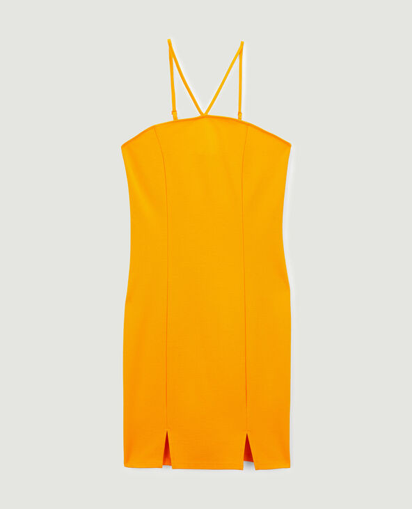 Robe courte et moulante orange - Pimkie
