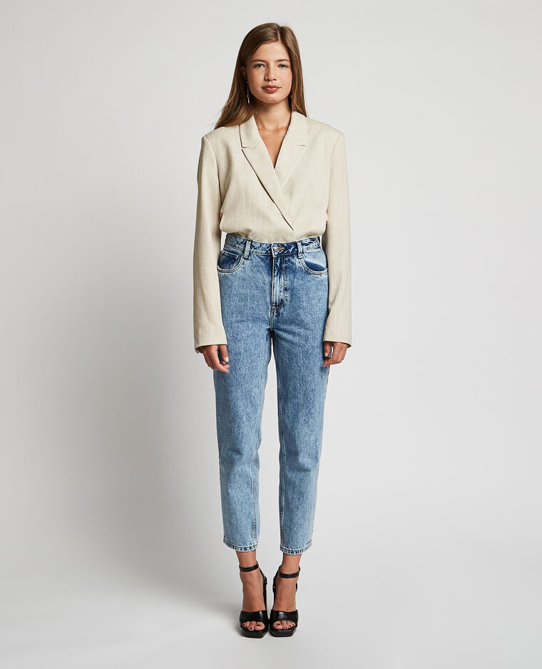 Jean mom taille haute bleu - Pimkie