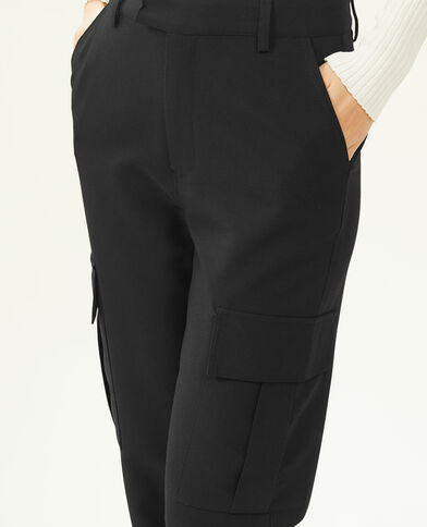 Pantalon cargo bas resserrables noir - Pimkie