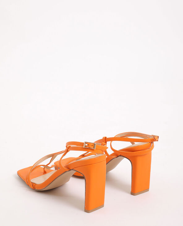 Sandales à talons orange - Pimkie