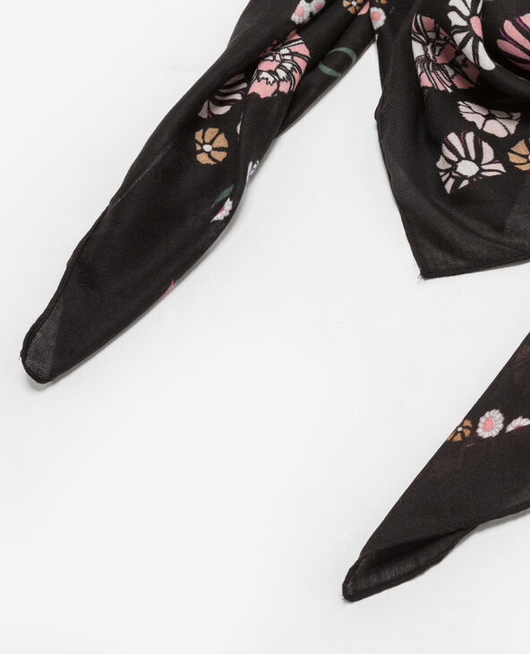Foulard à imprimé fleuri noir - Pimkie