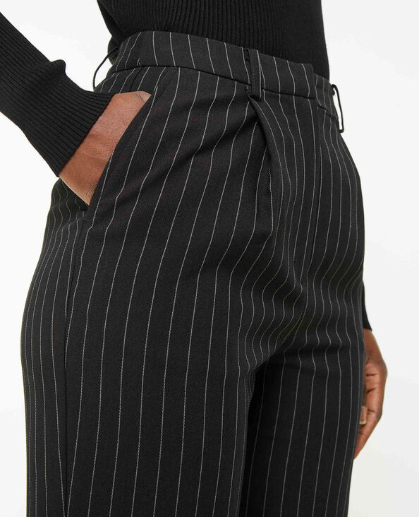 Pantalon droit avec fines rayures noir - Pimkie
