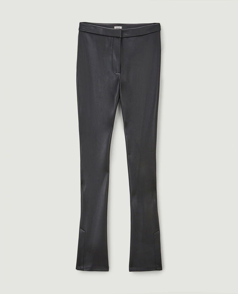 Pantalon simili avec fente noir - Pimkie
