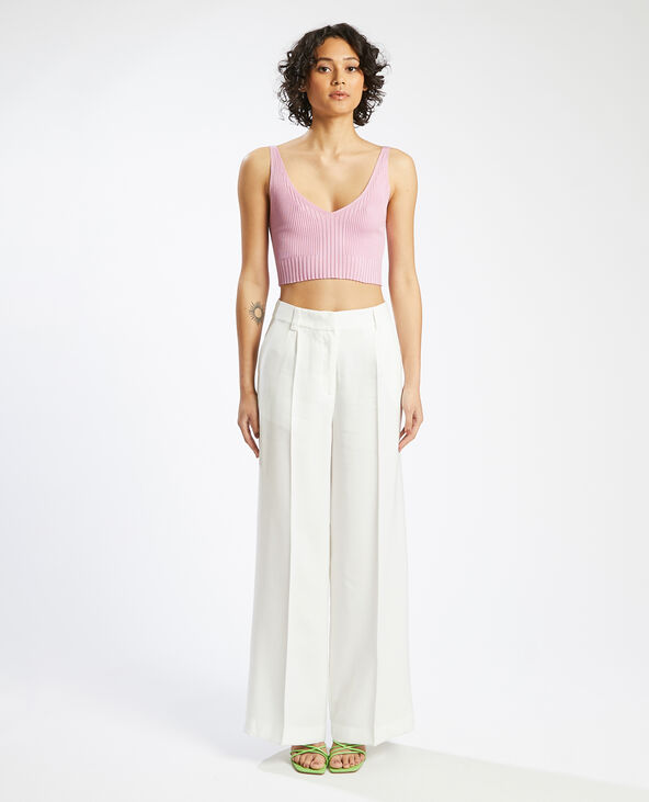 Top court en maille lilas - Pimkie