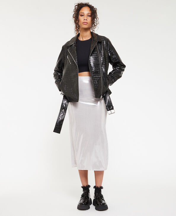 Veste longue hotsell simili cuir femme