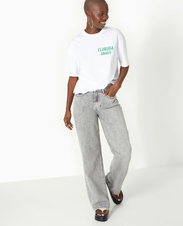 T-shirt oversize avec print devant et dos vert - Pimkie