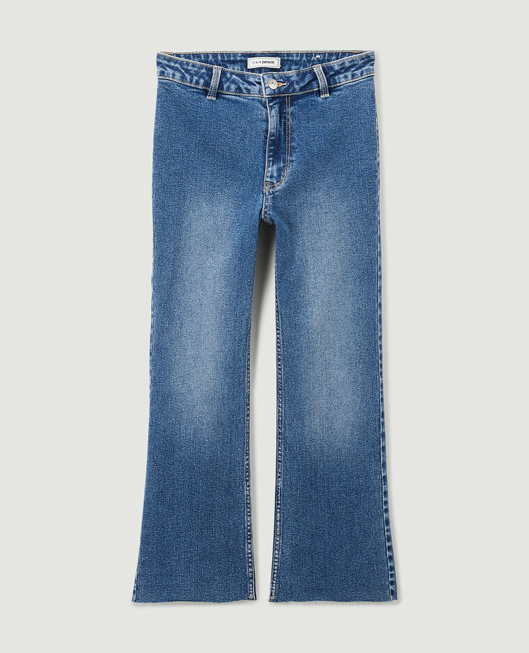 Jean flare taille haute raw cut bleu denim - Pimkie