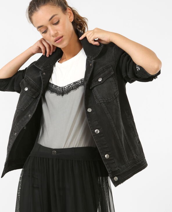 Veste en jean noir pimkie deals
