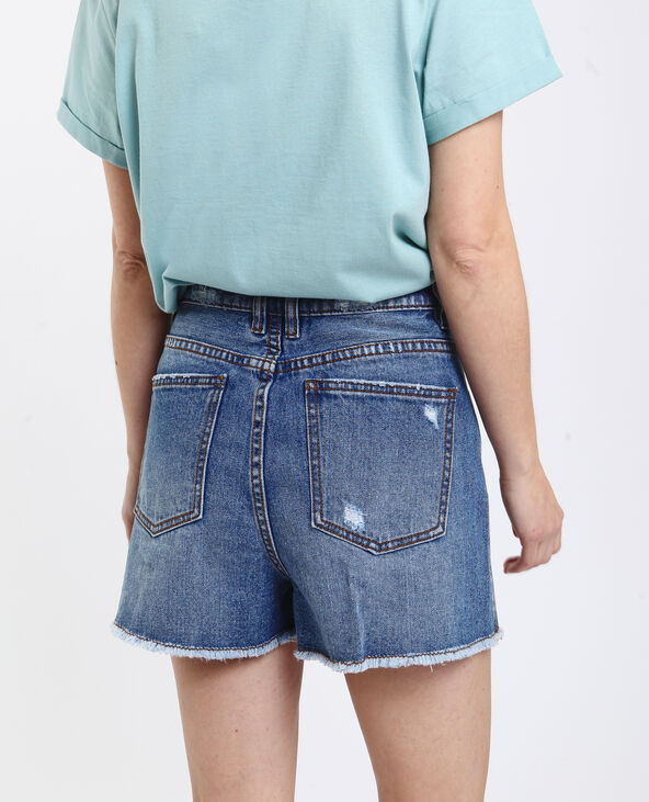 Jupe short en jean bleu foncé - Pimkie