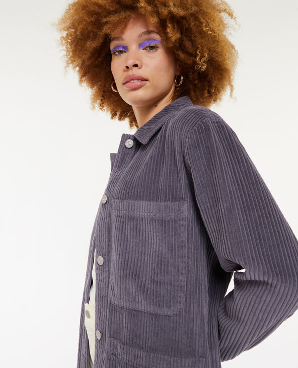 Surchemise en velours grosses côtes lilas - Pimkie