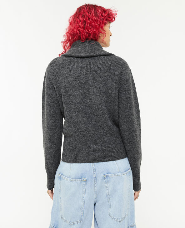 Gilet zippé col camionneur gris foncé - Pimkie