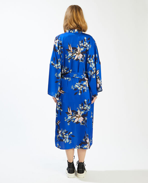 Kimono en tissu satiné bleu clair - Pimkie