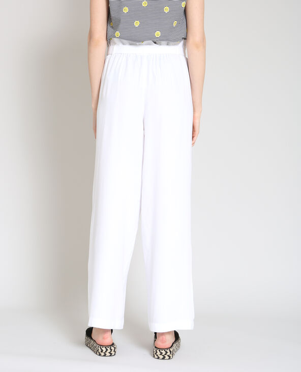 Pantalon large blanc - Pimkie