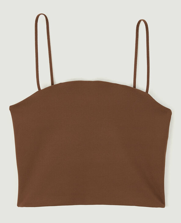 Brassière fines bretelles marron - Pimkie