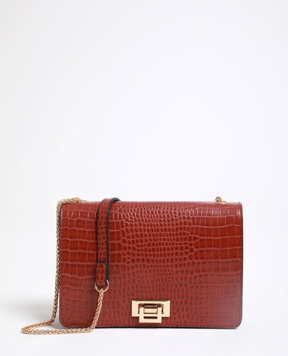 Sac clearance bandoulière croco