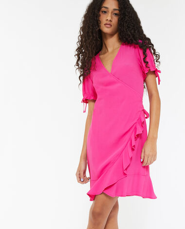 Robe courte cache-cœur rose - Pimkie