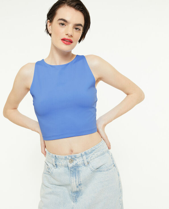 Top sans manches avec découpe dos bleu - Pimkie